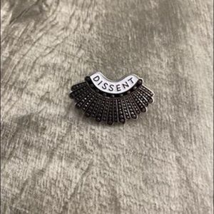 Ruth Bader Ginsburg I Dissent Collar Pro Choice Enamel Pin